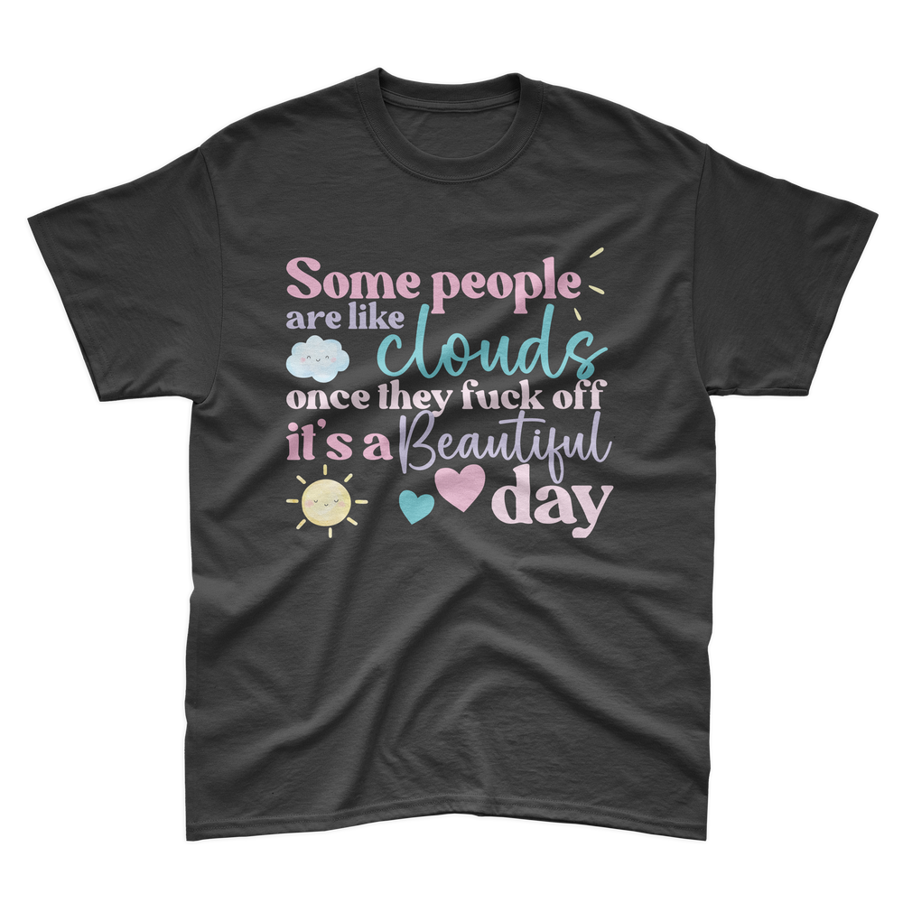Black Tshirt - Clouds Design #1 image